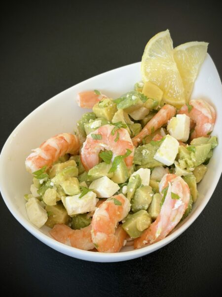 salade avocats crevettes feta