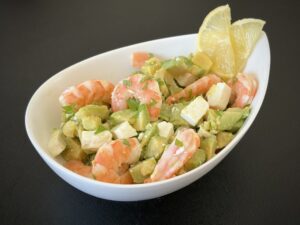 salade avocats crevettes feta