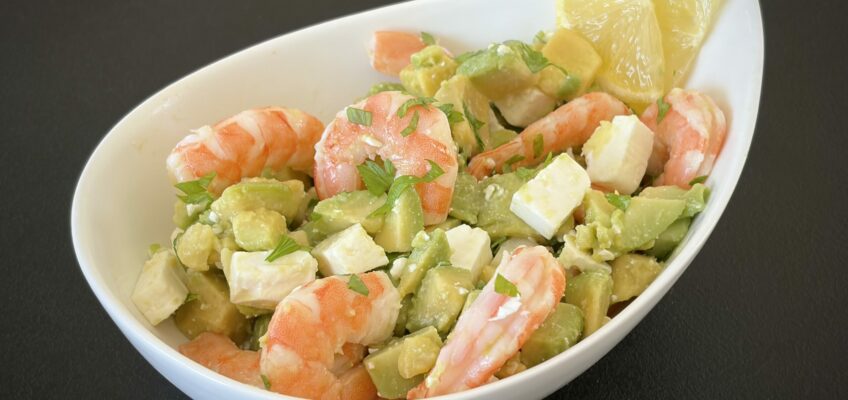 salade avocats crevettes feta