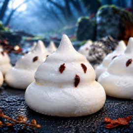 meringues fantômes d'Halloween