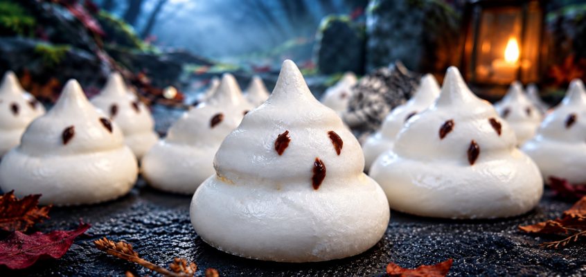 Meringues fantômes d&rsquo;Halloween
