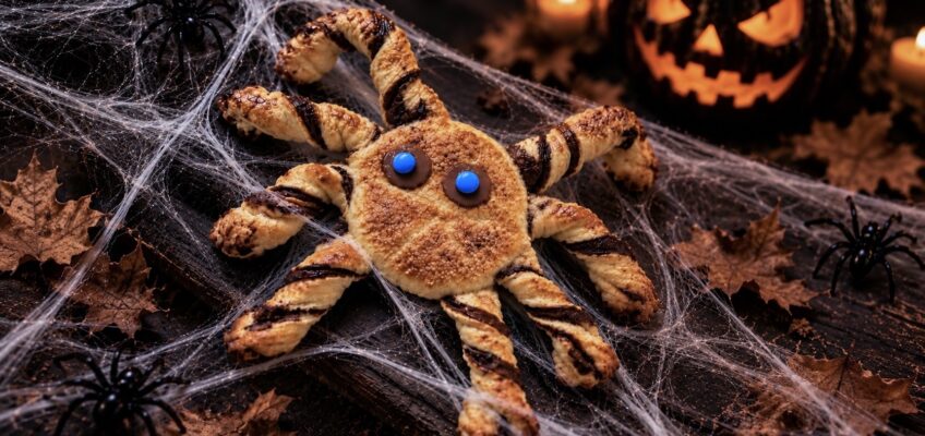 feuilleté araignée d'Halloween