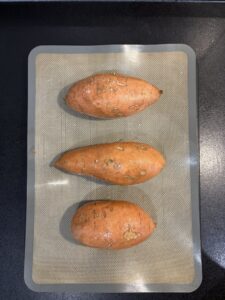patates douces au four