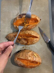 patates douces au four