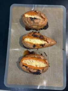 patates douces au four